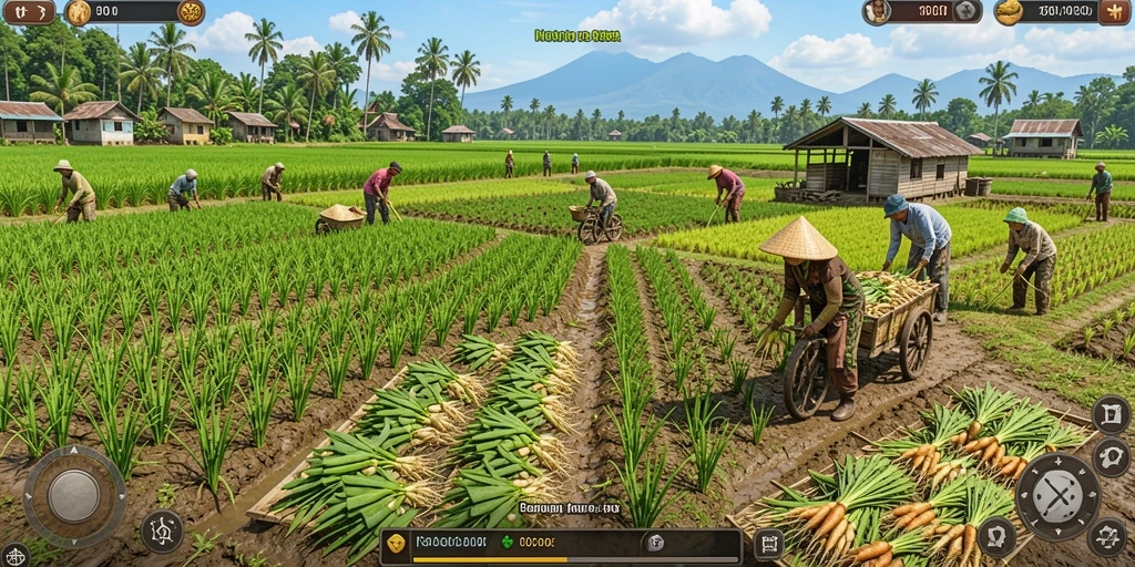 Screenshot memperlihatkan interaksi antar pemain di dalam game.