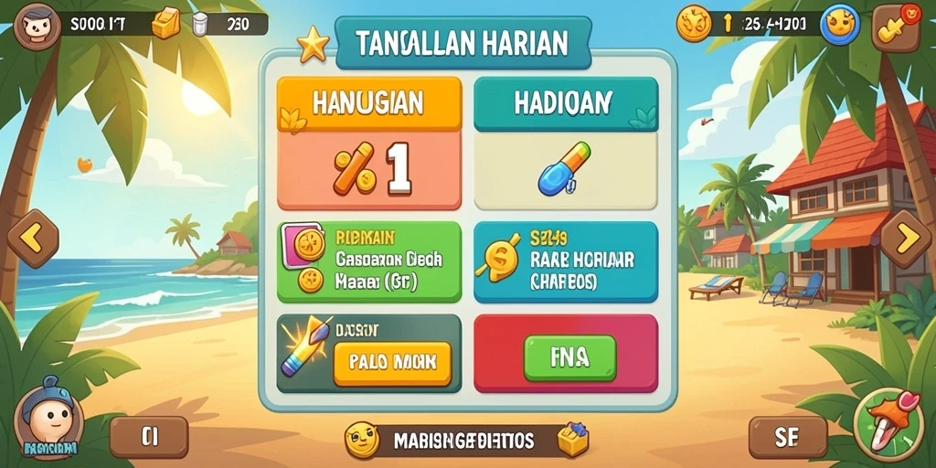 Tangkapan layar memperlihatkan misi unik yang harus diselesaikan pemain.